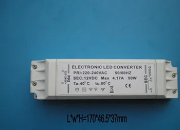 1pcs nízku cenu predávať v háji kvalitné osvetlenie príslušenstvo LED Elektronický ovládač, adaptér 50w 12v 4.17 Konštantné napätie