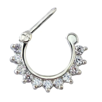 1pcs Očarujúce Jasné, Okrúhly Zirkón Šperky Septum Krúžok Závesné Septum Šperky Septum Piercing Pre Ženy