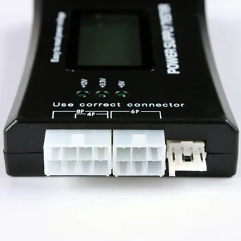 1Pcs Populárne Nový Počítač PC Napájanie Tester Checker 20/24 pin SATA HDD ATX BTX Meter LCD