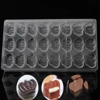 (1pcs)predaj Hot Vysoká kvalita Koruny Tvar Polykarbonátu čokoláda formy Zdobenie PC Jelly Ice Mydlo plesní