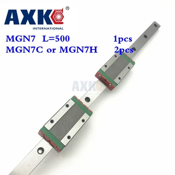 1pcs RM7 7mm Miniatúrne lineárne sprievodca spôsobom MGN7 L=500mm s 2ks MGN7C alebo MGN7H List Bloku Prepravu pre CNC časti