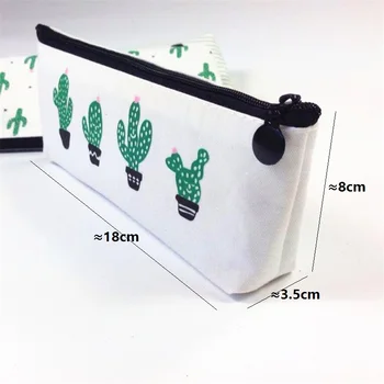 1pcs/veľa NOVÝCH Cool Retro Kaktus zips peračník Plátené tašky Kancelárske Školské potreby Roztomilý Ceruzka Box kawaii peračník