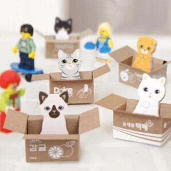 1pcs/Veľa Roztomilý Mini Memo Pad Sticky mačka Poznámka Papier na Scrapbooking Nálepky Podložky kórejský kancelárske potreby