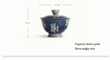 1PCS WIZAMONY Malé Modré a biele Gaiwan Starovekej Čínskej Glazúra Jingdezhen Teaset Kanvica Misa pre rôzne čaj Porcelánu