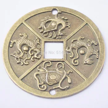1PCS Čínsky Štyroch Nebeských Zvierat Mince Feng Shui I-Ťing Mince Dia:2,4 palca Y1003