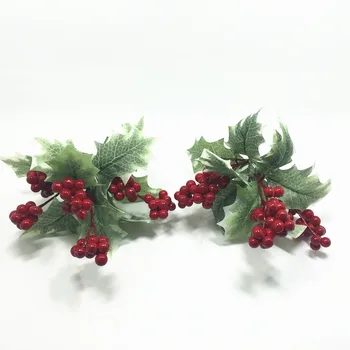 1piece Bean pobočiek simulácia kvety a fazule Vianočné bobule veľkoobchod svadobné hodvábne kvety, domáce dekorácie