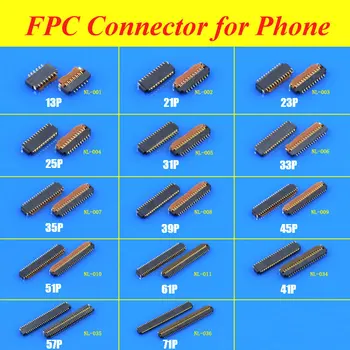 1Piece FPC konektor zásuvka 13-71pin LCD displej Port Konektor na doske Opravu, Náhradné Časti,23pin 39pin
