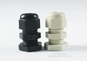 1piece PG7 vodeodolného Nylonu Plastové Kábel Žľazy Konektor pre 3-6.5 mm Kábel, čierna farba, Továreň veľkoobchodný Predaj Hot IP68