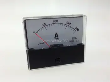1Pieces/Veľa DH670 DC 0-200A 200A + Vypínacia Analógový Amp Panel Meter Aktuálne Ammeter Úplne Nové