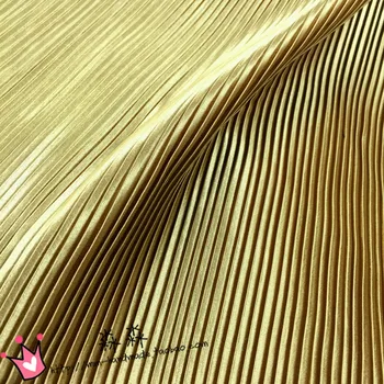 1psc Odev, textílie, champagne gold Císař akordeón skladaný hodvábny satén drvené cez šaty textílie(skladaný 0,5 m)