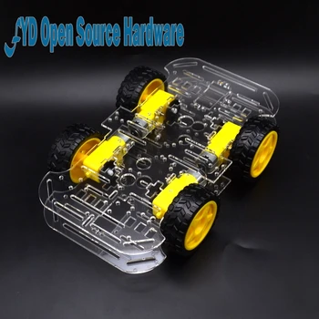 1set Motorových Inteligentný Robot Auto Šasi Elektronických Výroba DIY Kit Rýchlosť Encoder Batérie Box 4 Kolies 4WD Pohon Auta Pre Arduino