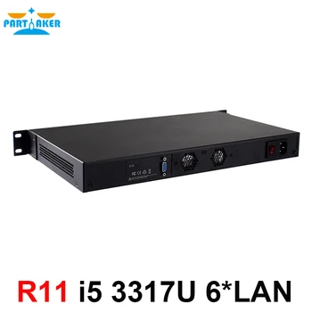 1U Siete Firewall Security Appliance SNSĽP Router OS Mikrotik PFSense Panabit Wayos i5 3317 6*Gigabit LAN 82574L 2G RAM SSD 8G
