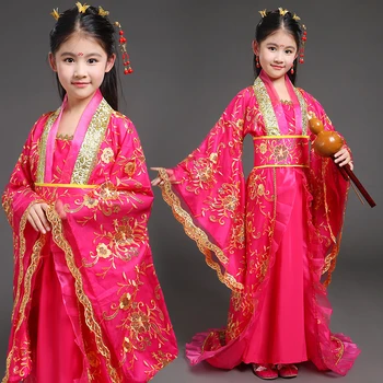 2 farby čína história kostým pre dievčatá starovekej čínskej dynastie klasické šaty princezná kostýmy dievčatá festival šaty