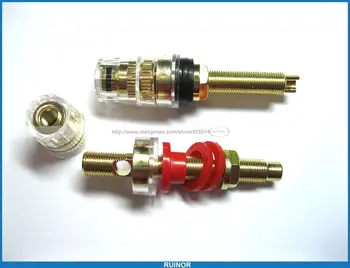 2 Ks Audio Kábel Reproduktora stĺpika Konektor Pozlátené Spájky Typ L 67mm