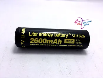 2 ks batérie doprava Zadarmo Veľkoobchod Autentické Liter energie batéria 3,7 v 18650 2600mah li-ion batéria
