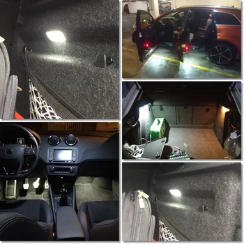 2 ks bez Chýb LED Zdvorilosť Rukavice Box Pod Dverami Nohy Svetlo na VW Touareg Tiguan Eos Passat pre ŠKODA SUPERB 2016 - 3V