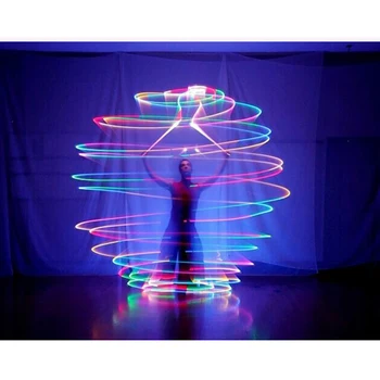 2 Ks Brušného Tanca Gule RGB Svietiť Fáze výkonné LED BZ, Hádzať Loptičky na Brušný Tanec Úrovni Strane Rekvizít Príslušenstvo