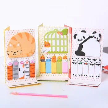 2 KS Cute Cat Panda N-Krát Poznámok Memo Pad Papierové Nálepky po Nej poznámkový blok Darček Office kancelárske potreby Lech
