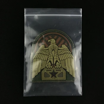 2 ks Gumy Eagle Taktické Patch 3D PVC Boj proti Znak Háčik Vojenský Odznak Armády Remienok 9*8 cm