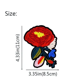2 KS Kvety prúžok nášivka škvrny žehlička na patche pre batoh kvet šitie doplnkov na oblečenie DIY dekor krásu škvrny