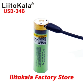 2 ks LiitoKala USB 18650 batéria 3,7 V 18650 3400mAh Li-ion Nabíjateľná Batéria USB S LED Indikátor DC-Nabíjanie