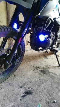 2 ks Motocykel LED Svetlometov Hmlové Svetlo s 1pc prepínanie ako darček pre U7 125W 3000LM Diabol, Anjel Oko DRL Moto Bodové svetlo