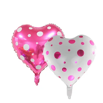 2 ks Nové Príchodu Dot Srdce Hélium Fóliové Balóniky Narodeniny, Svadobné Party Dekorácie Balóny Vzduchu Gule Na Svadby Manželstva