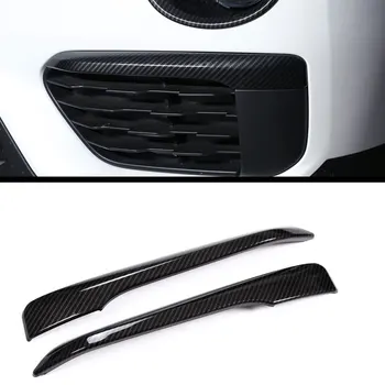 2 ks Uhlíkových vlákien Plastové Príslušenstvo pre Nové BMW X1 F48 2016-2018 Predné Hmlové Svietidlo Pásy Výbava Liatie Auto Styling
