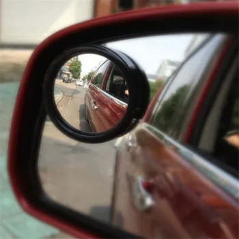 2 Ks Univerzálny Auto Van Blind Spot Zrkadlo Nastaviteľné Jazdy Zrkadlá Na Cúvaní Dozadu Čierna / strieborná Voliteľné