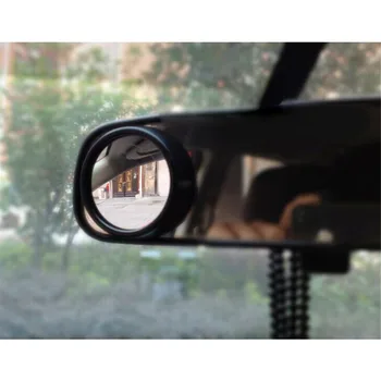 2 Ks Univerzálny Auto Van Blind Spot Zrkadlo Nastaviteľné Jazdy Zrkadlá Na Cúvaní Dozadu Čierna / strieborná Voliteľné
