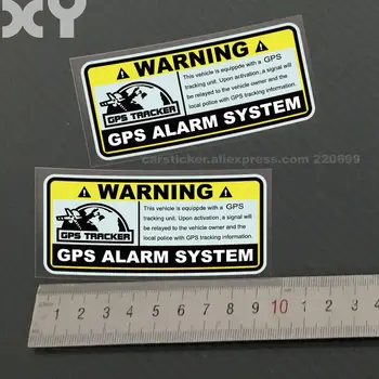2 KS Varovanie GPS ALARM SYSTÉM Sledovania Anti Theft Obtlačky Reflexné Typ Auta Samolepky pre Motorcylcle Automobilový Drop Shipping