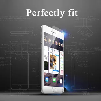 2 Ks/veľa 0.26 mm 9H HD Tvrdeného Skla Screen Protector Pre iPhone X 8 7 6 6 Plus 5 5S SE 5C Ultra Tenký Ochranný Film