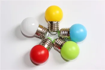 2 ks/veľa 0.33 w mini led žiarovka E27 žiarovka AC220V led svetlo biele/červená/modrá/zelená/žltá farba doprava zadarmo