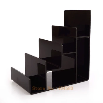 2 ks/veľa Black 4-vrstvový akryl Peňaženky, Kabelky zobraziť stojan