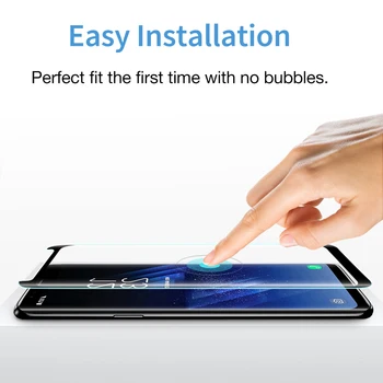 2 KS/VEĽA ESR Screen Protector Samsung Galaxy S9 S9 Plus Tvrdeného Skla 9H 3D Polovica Plné Pokrytie Zakrivené Chránič Sklo Film