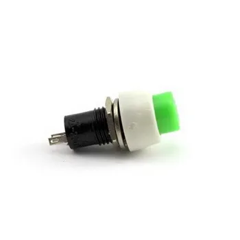 2 Ks/Veľa Nových Zelených Mini 2 pin Kolo Prepnúť Selflocking Power ON/OFF Tlačidlo Prepnúť