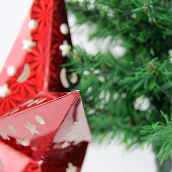 2 ks/veľa Vianočné Laser, Papier Hviezdičkový 30 cm Vianočné Závesné Dekorácie Ručné Skladanie 3D Pentagram Vianočný Strom Dekorácie
