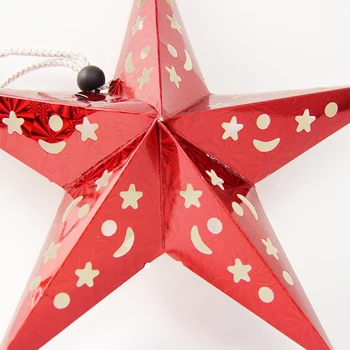 2 ks/veľa Vianočné Laser, Papier Hviezdičkový 30 cm Vianočné Závesné Dekorácie Ručné Skladanie 3D Pentagram Vianočný Strom Dekorácie