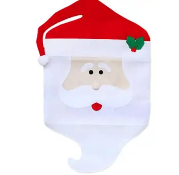 2 ks/veľa Vianočné Stoličky Kryt Santa Claus & Matka Santa Strany zahŕňa Krytiny netkanej textílie veľkoobchod podpora FG407