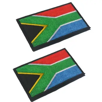 2 ks Výšivky Južná Afrika Vlajka Patch 3d Výšivky Taktické Patch Handričkou Morálku Remienok Armády Bojový Odznak Pre Čiapky, Tašky Bunda