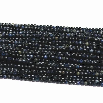 2 mm 3 mm prírodný kameň Afrike modré žily jades kameň kolo voľné korálky hot predaj dištančné príslušenstvo šperky čo 15inch B398