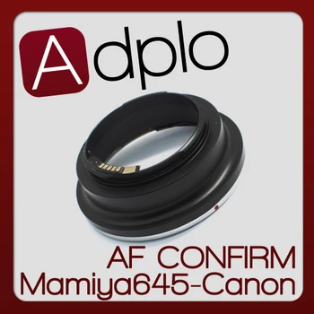 2. Nastaviteľné AF Confirm Adaptér Oblek Pre Mamiya 645 Objektív Canon E0S 60D EF 60Da 5D 7D 550D 50D 40D 600D 500D 5D ll Fotoaparát
