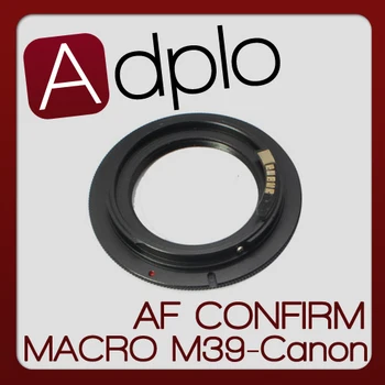 2. Nastaviteľné Makro AF Confirm adaptér Oblek Pre M39 Objektív Canon 5D II 600D 500D 550D 60D 60Da 50D 40D 7D 5D Fotoaparát