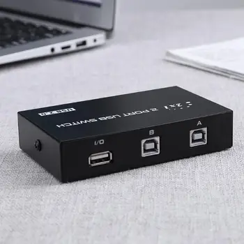 2 Porty Manuálne USB 2.0 Zdieľanie Prístroj Prepnúť Box pre 2 Počítač a Zdieľajte 1 Tlačiareň, Skener, Interný Externý Sieťový Prepínač