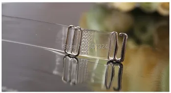 2 páry 1,8 cm kovové podprsenka popruhy z Nehrdzavejúcej ocele Žien transparentné silikónové podprsenky popruhy baldric nastaviteľné Accessorie 1 Pár