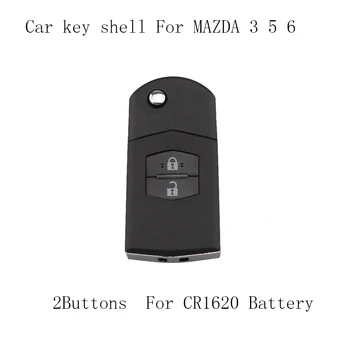 2 Tlačidlá MAZ24R čepeľ Flip Tlačidlo Shell vhodné na MAZDA 3 5 6 Flip Diaľkové Tlačidlo Prípade Nahradiť Fob Pre batéria CR1620
