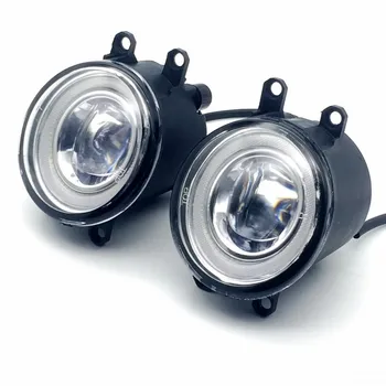 2 v 1 LED Angel Eyes DRL 3 Farby pre Denné svietenie Cut-Line Objektív, Hmlové Svetlá, Lampy, Toyota Auris rokov 2007-