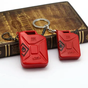 2 Veľkostiach Hra PUBG Playerunknown je Battlegrounds Keychain 3D Červená Barelov Benzín Model prívesok na Keyrings Suvenír Šperky