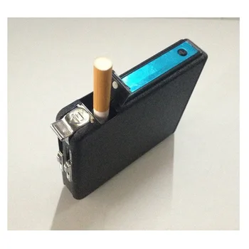 (20 Cigariet )Drhnúť Multifunkčné Cigariet Prípade Módne Flameless Vetru Nafukovacie Plynový Zapaľovač Cigariet Box Mužov Darček