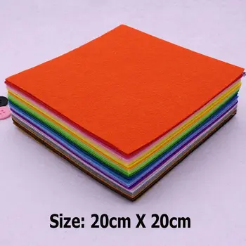 20 cm*20 cm Štvorcových Mix 40 Farba Cítil Textílie DIY Polyester Tkaniny Pack Handričkou Cítil, Šitie, Ručné Fieltro Feltro Entretela